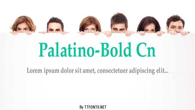 Palatino-Bold Cn example